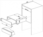 Smeg CPR815A Wrmeschublade, 15cm, Schwarz, Nostalgie-Design, mit 5 Jahren Garantie!