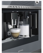 SMEG CMS4101S Einbau-Kompakt-Kaffeevollautomat, 45cm, Silberglas, mit 5 Jahren Garantie!