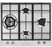 SMEG PX364LDE Gaskochfeld, 60cm, Classici Design, Edelstahl, mit 5 Jahren Garantie!