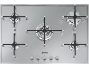 SMEG PX7502DE Gaskochfeld, 74cm, Edelstahl, Restyling Linea, mit 5 Jahren Garantie!