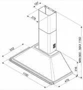 Smeg KT110BE Kamin-Wandhaube Weiss, Victoria-Design, 2 Leistungsstufen, Enegrieeffizienzklasse A+, 90 cm, mit 5 Jahren Garantie!