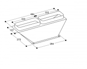 Gaggenau AD 704 049 Luftsammler Flachkanal fr AL 400