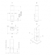 Novy Flatline Wandhaube 7602, Edelstahl schwarz, 90cm, mit 5 Jahren Garantie