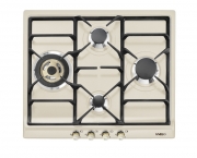 SMEG SR764POD Gaskochfeld, Cortina Design, 60 cm, Creme Messing Antik, mit 5 Jahren Garantie!