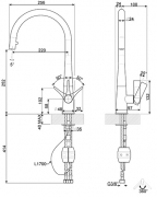SMEG MCG6DCR Spltisch Einhandhebelmischer, Hochglanz verchromt, 41 cm