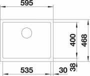 Blanco Cronos XL 6-U, Edelstahl, InFino Ablauf, 525024