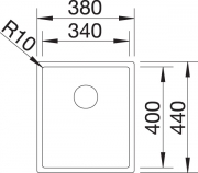 Blanco Claron 340-IF Durinox, Steelart, InFino Ablauf, 523388