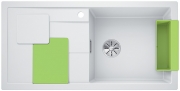 Blanco Sity XL 6 S Einbausple, Zubehr kiwi, Farbe weiss, InFino Ablauf, 525063