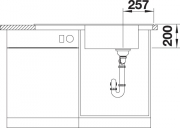Blanco Faron XL 6 S Einbausp�le, Farbe perlgrau, InFino Ablauf, 524786