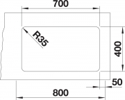 Blanco Etagon 700-U, Etagenbecken, InFino Ablauf, 524270