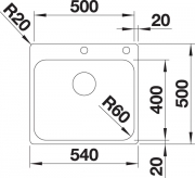 Blanco Supra 500-IF/A Edelstahl Brstfinish, 523362