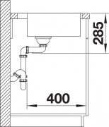 Blanco Supra 500-IF/A Edelstahl Brstfinish, 523362