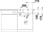 Blanco Supra 340/180-IF/A Edelstahl Brstfinish, 523367