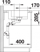 Blanco Supra 340/180-IF/A Edelstahl Brstfinish, 523367