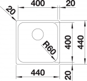 Blanco Supra 400-IF Edelstahl Brstfinish, 523356