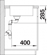 Blanco Supra 400-IF Edelstahl Brstfinish, 523356