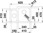 Blanco Supra 340/180-IF Edelstahl Brstfinish, 523366