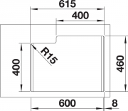 Blanco Supra 340/180-IF Edelstahl Brstfinish, 523366
