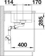 Blanco Supra 340/180-U Unterbausple, Becken rechts, 525214