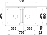 Blanco Lemis 8-IF Edelstahl Brstfinish, 524276