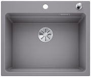 Blanco Etagon 6 Etagenbecken, Silgranit PuraDur 2, Farbe alumetallic, InFino Ablauf, 524531