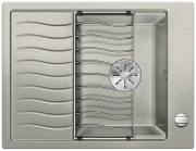 Blanco Elon 45 S Einbausple Silgranit PuraDur, Farbe perlgrau, InFino Ablauf, 524817