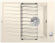 Blanco Elon 45 S Einbausple Silgranit PuraDur, Farbe jasmin, InFino Ablauf, 524819