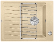 Blanco Elon 45 S Einbausple Silgranit PuraDur, Farbe champagner, InFino Ablauf, 524820