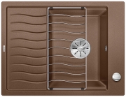Blanco Elon 45 S Einbausple Silgranit PuraDur, Farbe muskat, InFino Ablauf, 524822