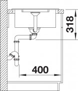 Blanco Lexa 40 S Silgranit PuraDur 2, Farbe anthrazit, InFino Ablauf, 524880