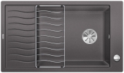Blanco Elon XL 8 S Einbausple Silgranit PuraDur, Farbe felsgrau, InFino Ablauf, 524861