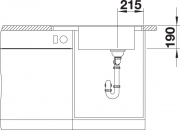 Blanco Elon XL 6 S-F Silgranit PuraDur 2, flchenbndig, Farbe anthrazit, InFino Ablauf, 524854