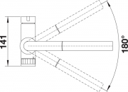 Blanco Evol-S Volume, Hochdruck Zugauslauf Schlauchbrause, chrom, Hebel rechts, 525210