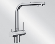 Blanco Fontas-S II Filter, Hochdruck Zugauslauf Schlauchbrause, Edelstahl finish, 525230