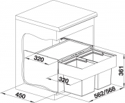 Blanco Select Compact 60/2 Abfalltrennsystem, 523020