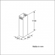 Einzelstck Neff Kaminverlngerung 1100 mm  Z5908N1