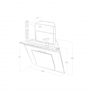 Elica Sinfonia BL/F/80 Wandhaube schwarz, PRF0010417B. Mit 5 Jahren Garantie!