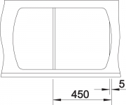 Blancorondoval 45 S Silgranit PuraDur 2, Farbe anthrazit, 515792