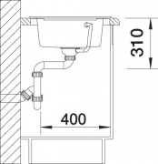 Blancorondoval 45 S Silgranit PuraDur 2, Farbe anthrazit, 515792