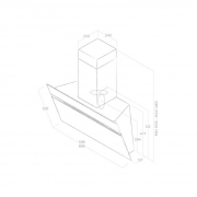Elica STRIPE BL/A/90 Wandhaube schwarz, PRF0101143B. Mit 5 Jahren Garantie!