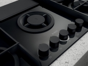 Elica Nikolatesla Flame GR/F/88 Gaskochfeld mit Dunstabzug, graues Glas, PRF0147743. Mit 5 Jahren Garantie!