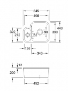 Villeroy & Boch Cisterna 60B, Farbe RW Stone White, Classicline