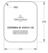 Villeroy & Boch Cisterna 45, Farbe RW Stone White, Classicline