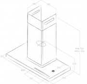 Elica Bio WH/A/90 ROVERE Wandhaube Natureiche und weiss, PRF0147266. Mit 5 Jahren Garantie!