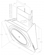 Elica Loop BL/F/75 Wandhaube schwarz, PRF0147269. Mit 5 Jahren Garantie!