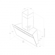 Elica Majestic NO DRIP BL/A/60 Wandhaube Edelstahl und Schwarzglas, PRF0147731. Mit 5 Jahren Garantie!