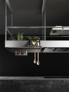 Falmec Spazio, Inselhaube, 180 cm, schwarz, mit 5 Jahren Garantie