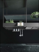 Falmec Spazio, Inselhaube, 180 cm, schwarz, mit 5 Jahren Garantie