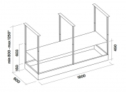 Falmec Spazio, Inselhaube, 180 cm, schwarz, mit 5 Jahren Garantie