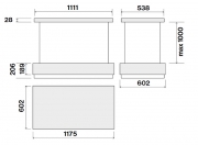 Falmec Levante, Inselhaube, 120 cm, Glas schwarz, mit 5 Jahren Garantie